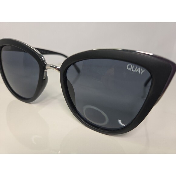 Quay My Girl 126 Black/Black Cat Eye Sunglasses 55-15-150 - Picture 2 of 9